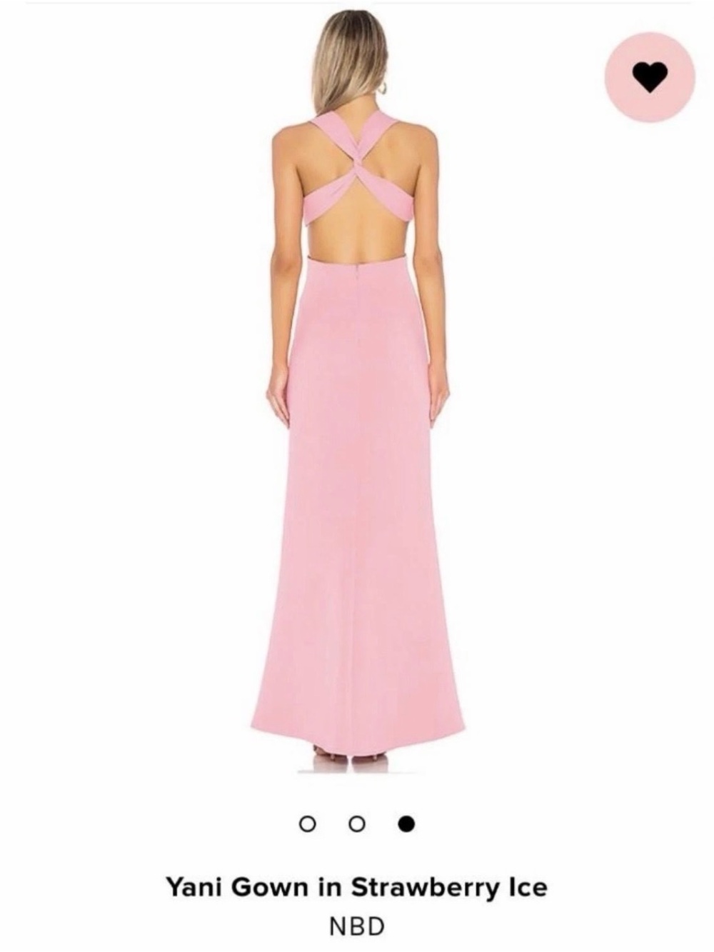 NBD | Dresses | Nbd Revolve Pink Plunging Vneck Cutout Maxi Dress Nwt 268 Size M Formal Gown